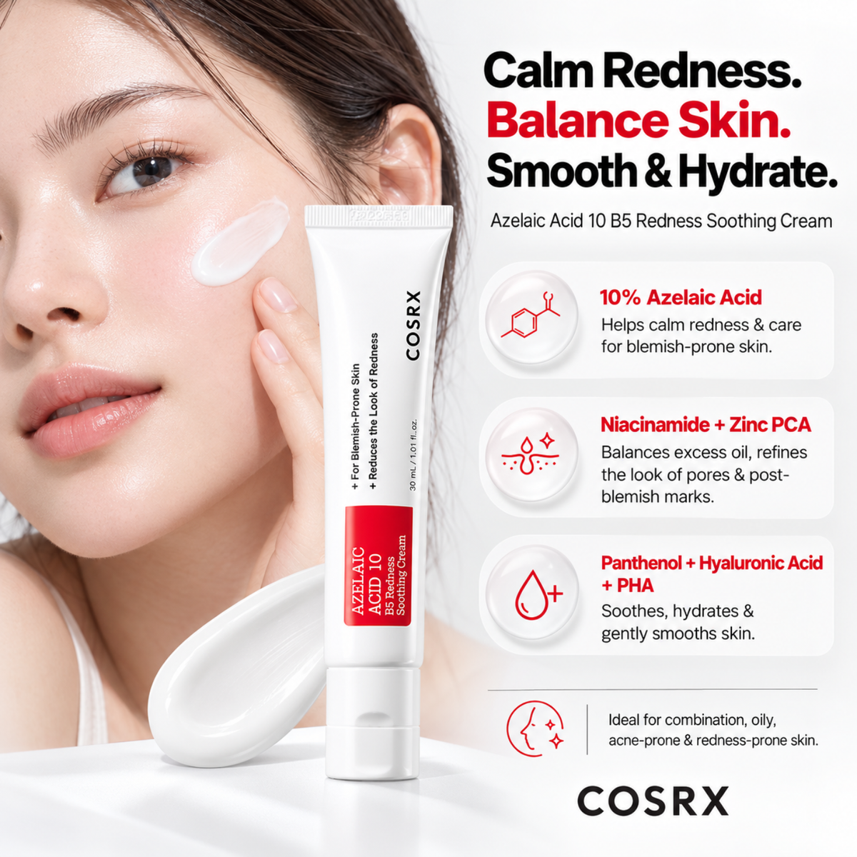 COSRX Azelaic Acid 10 B5 Redness Soothing Cream