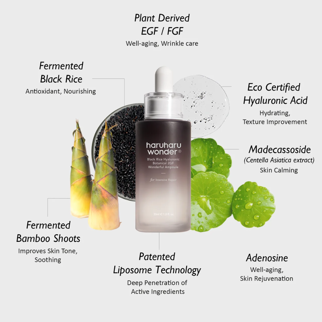 HARUHARU WONDER Black Rice Hyaluronic Botanical 2GF Wonderful Ampoule 30ml