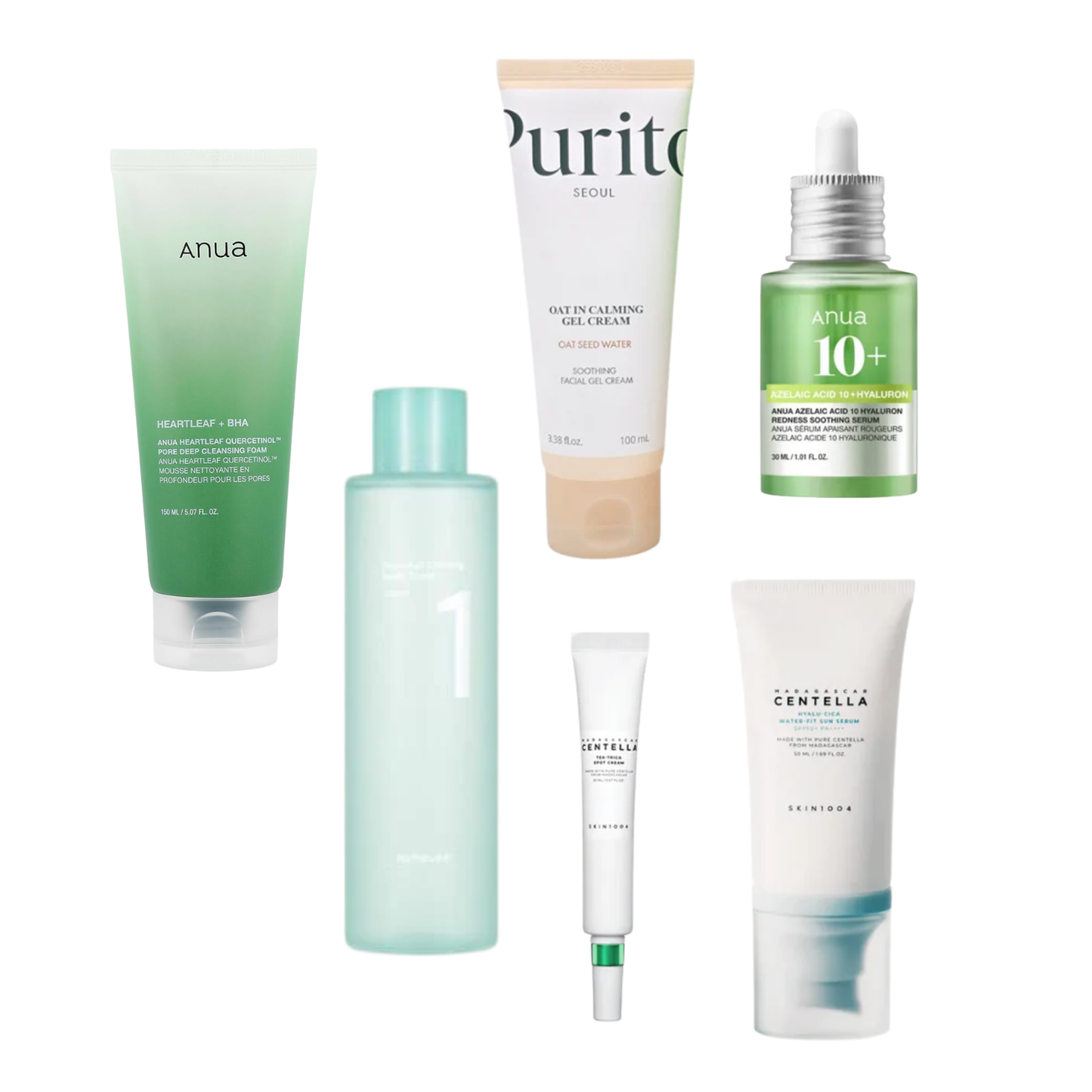 Korean Clear Skin Barrier Routine - Acne Care Without Irritation is a lightweight and effective routine designed to treat breakouts while protecting the skin barrier. Enriched with soothing ingredients like Centella Asiatica, Heartleaf, and Oat Extract, it helps calm irritation and reduce redness. With targeted actives like Azelaic Acid and gentle pore-clearing ingredients, this routine helps improve skin clarity without over-drying.