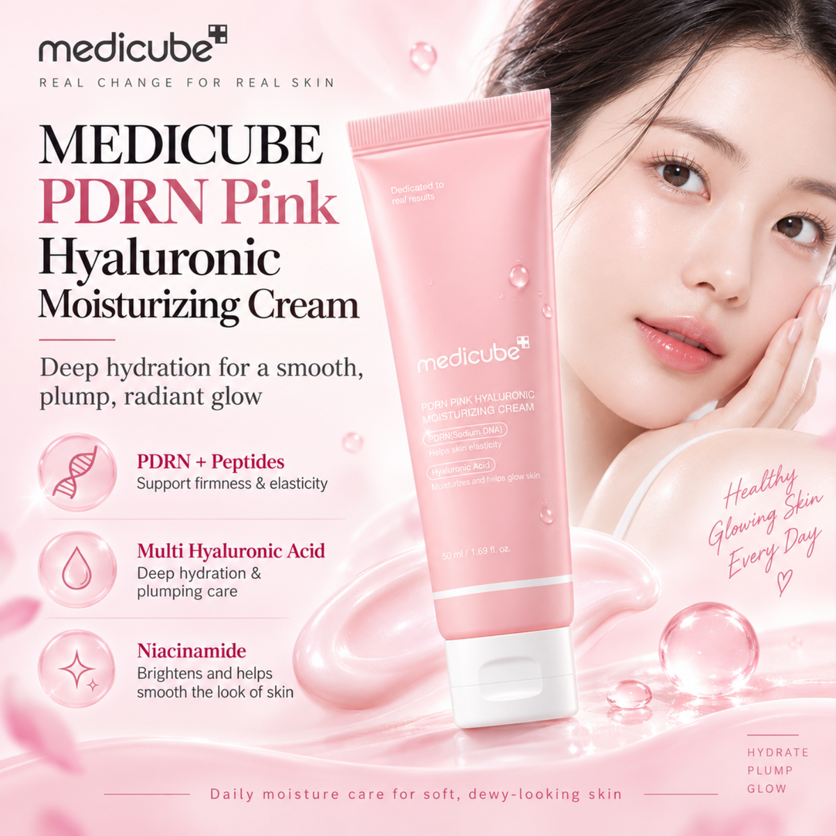 MEDICUBE PDRN Pink Hyaluronic Moisturizing Cream 50ml