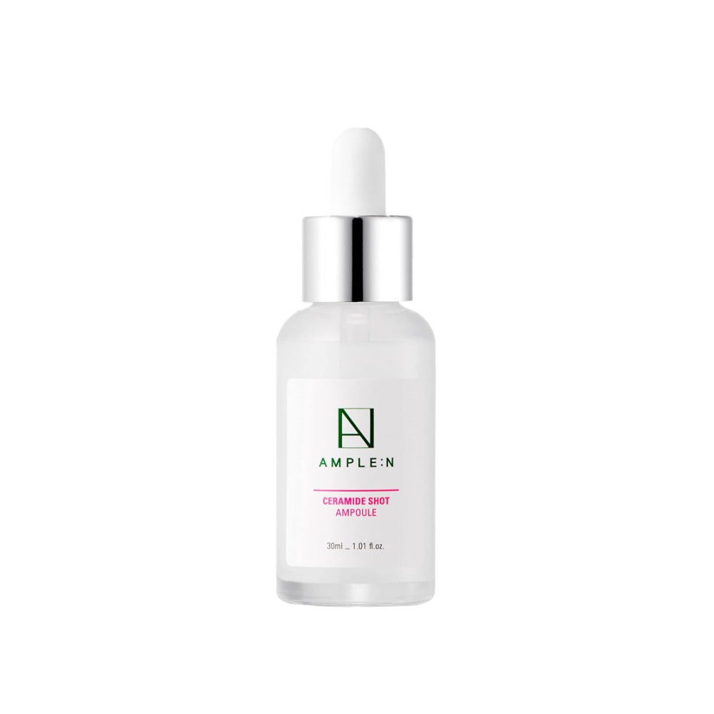 AMPLE:N Ceramide Shot Ampoule is a deeply hydrating serum designed to strengthen and restore the skin barrier. Enriched with Ceramides 1, 2, and 3, Beta-Glucan, and Niacinamide, it provides intense moisture, improves skin elasticity, and soothes sensitive skin. Ideal for enhancing your skincare routine with a focus on long-lasting hydration and skin protection.