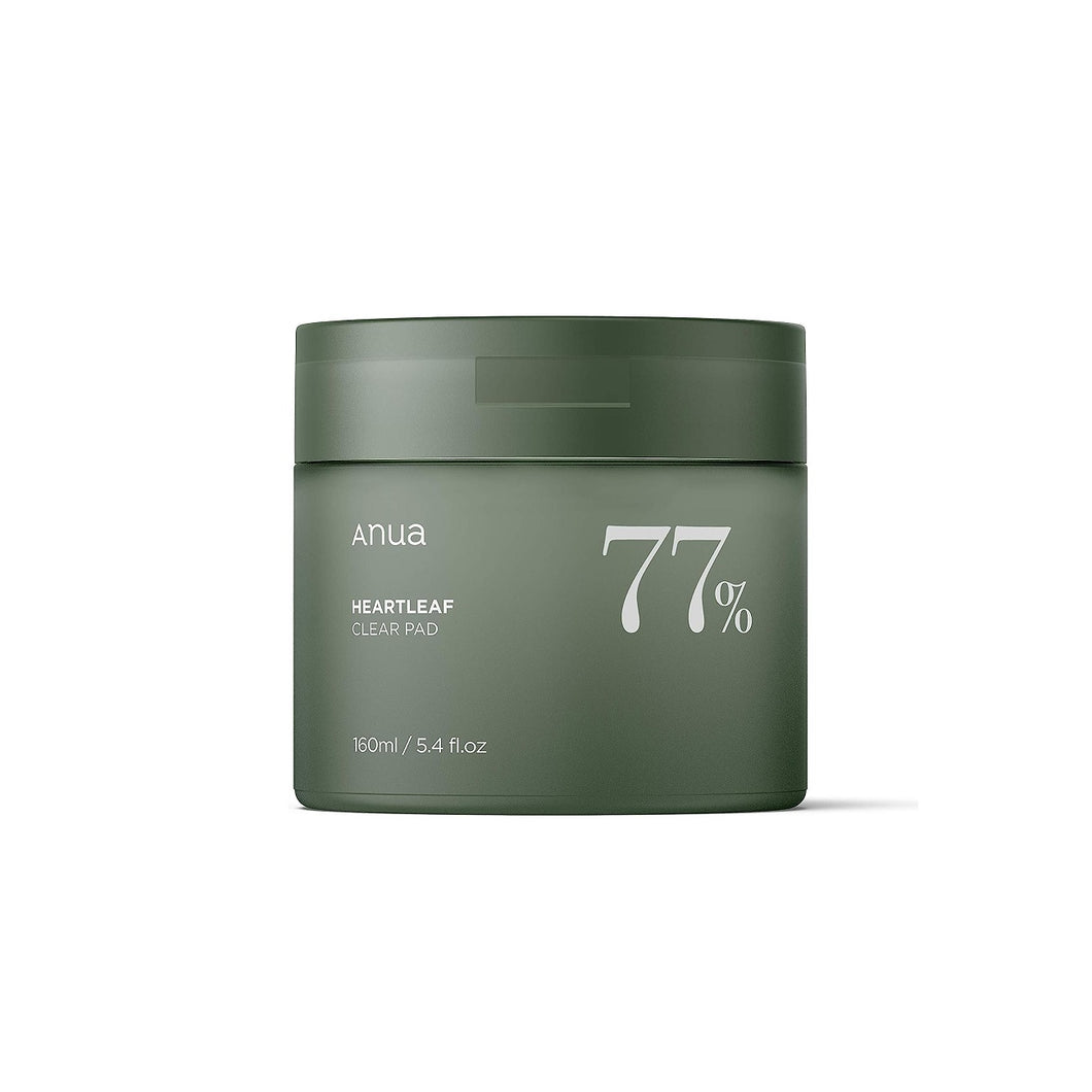 ANUA Heartleaf 77 Clear Pad is infused with 77% Heartleaf Extract to effectively calm and soothe the skin. With Gluconolactone for gentle exfoliation and a blend of nourishing botanicals like Centella Asiatica and Evening Primrose, these pads help to clarify and refresh your complexion, leaving it soft and balanced. Ideal for daily use to maintain a clear and healthy-looking skin.