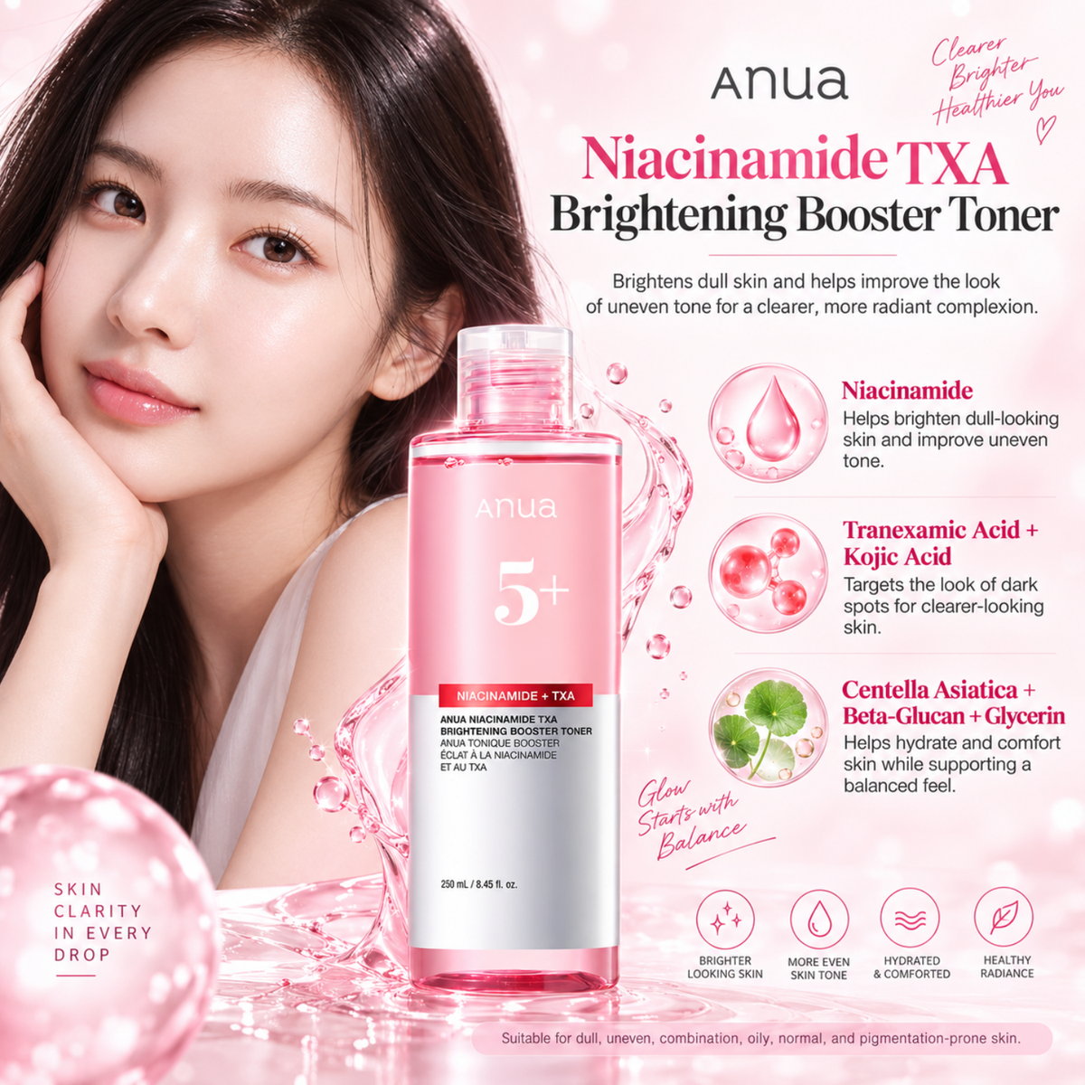 ANUA Niacinamide TXA Brightening Booster Toner