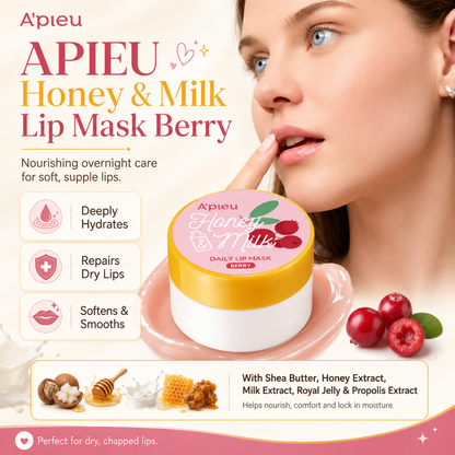 APIEU Honey & Milk Lip Mask Berry 6g