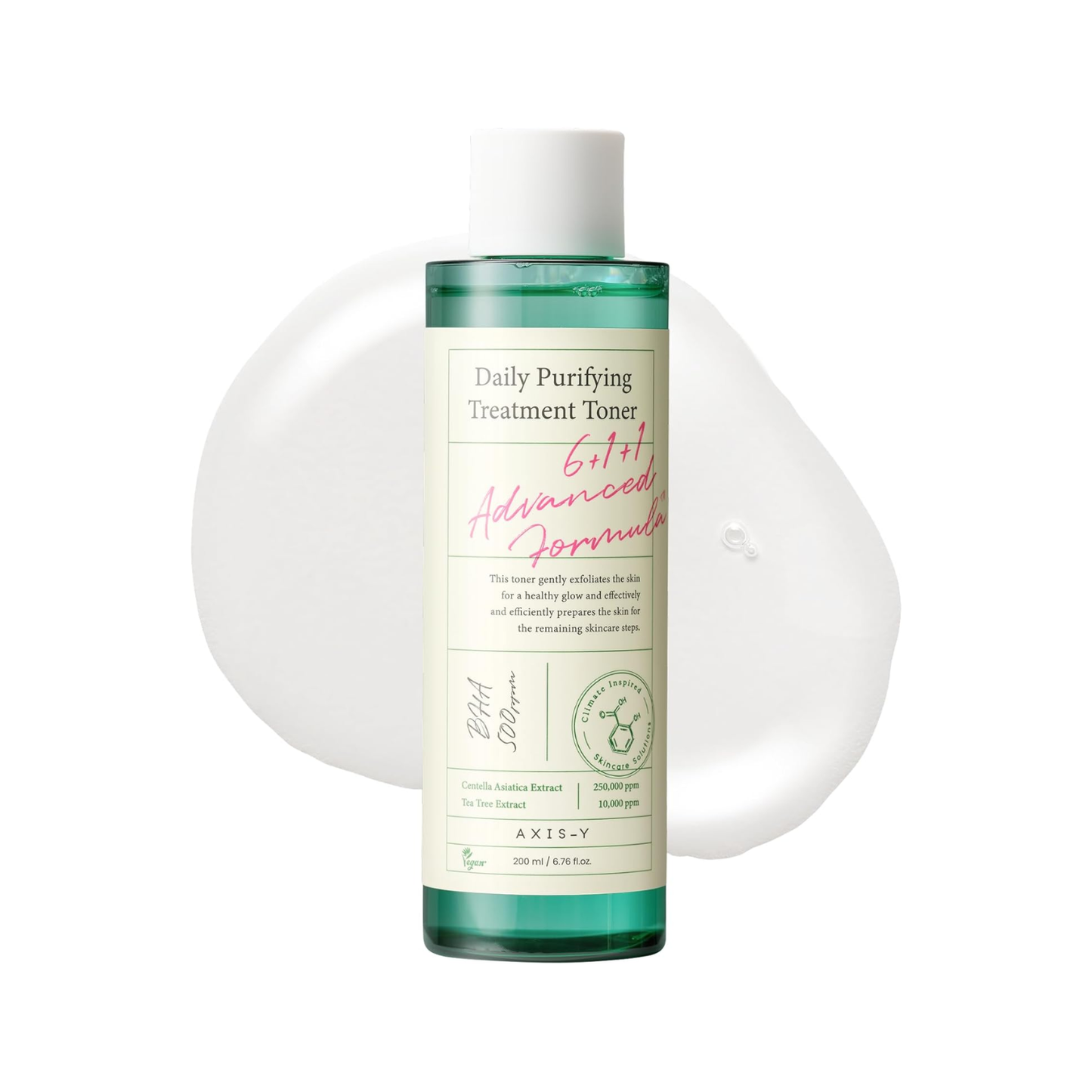 AXIS-Y Daily Purifying Treatment Toner is a refreshing exfoliating toner designed to help balance, clarify, and soothe the skin. Formulated with Centella Asiatica Extract, Tea Tree Extract, Aloe Leaf Water, Sodium Hyaluronate, Salicylic Acid, Sugar Cane Extract, and Lotus Extract, it helps remove dead skin cells, reduce excess oil, calm irritation, and support a clearer-looking complexion. Best suited for oily, combination, acne-prone, and congested skin.