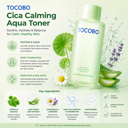 TOCOBO Cica Calming Aqua Toner 200ml