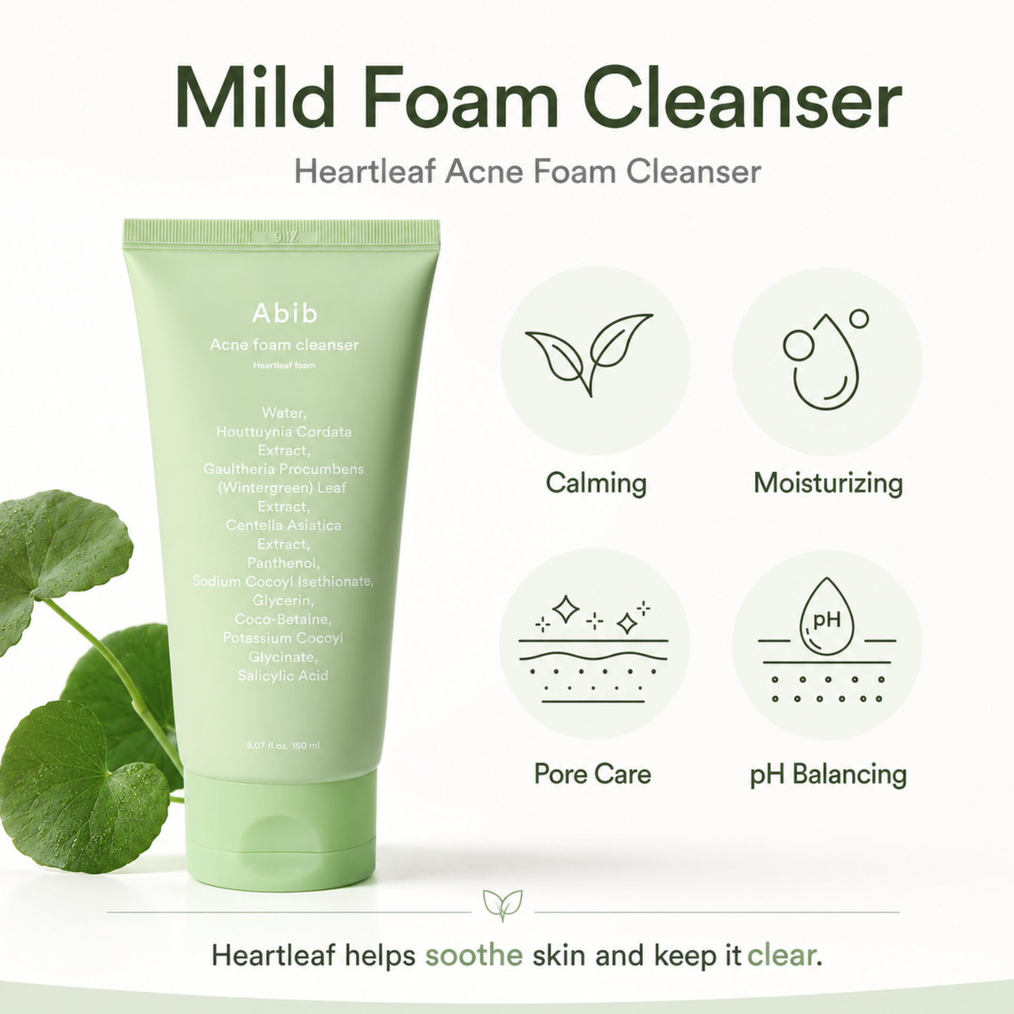 ABIB Acne Foam Cleanser Heartleaf Foam 150ml