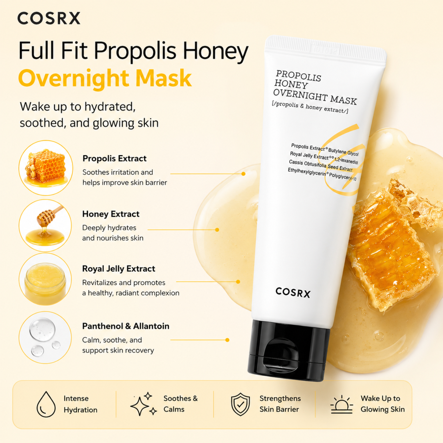 COSRX Full Fit Propolis Honey Overnight Mask 60ml