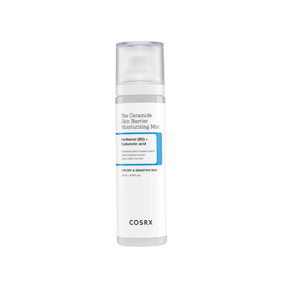 COSRX The Ceramide Skin Barrier Moisturizing Mist is a nourishing facial mist designed to hydrate and strengthen the skin barrier throughout the day. Formulated with Ceramides, Cholesterol, and Hyaluronic Acid, it helps replenish moisture, soothe dryness, and support healthy-looking skin. The fine mist refreshes instantly, leaving skin soft, balanced, and comfortable without heaviness.