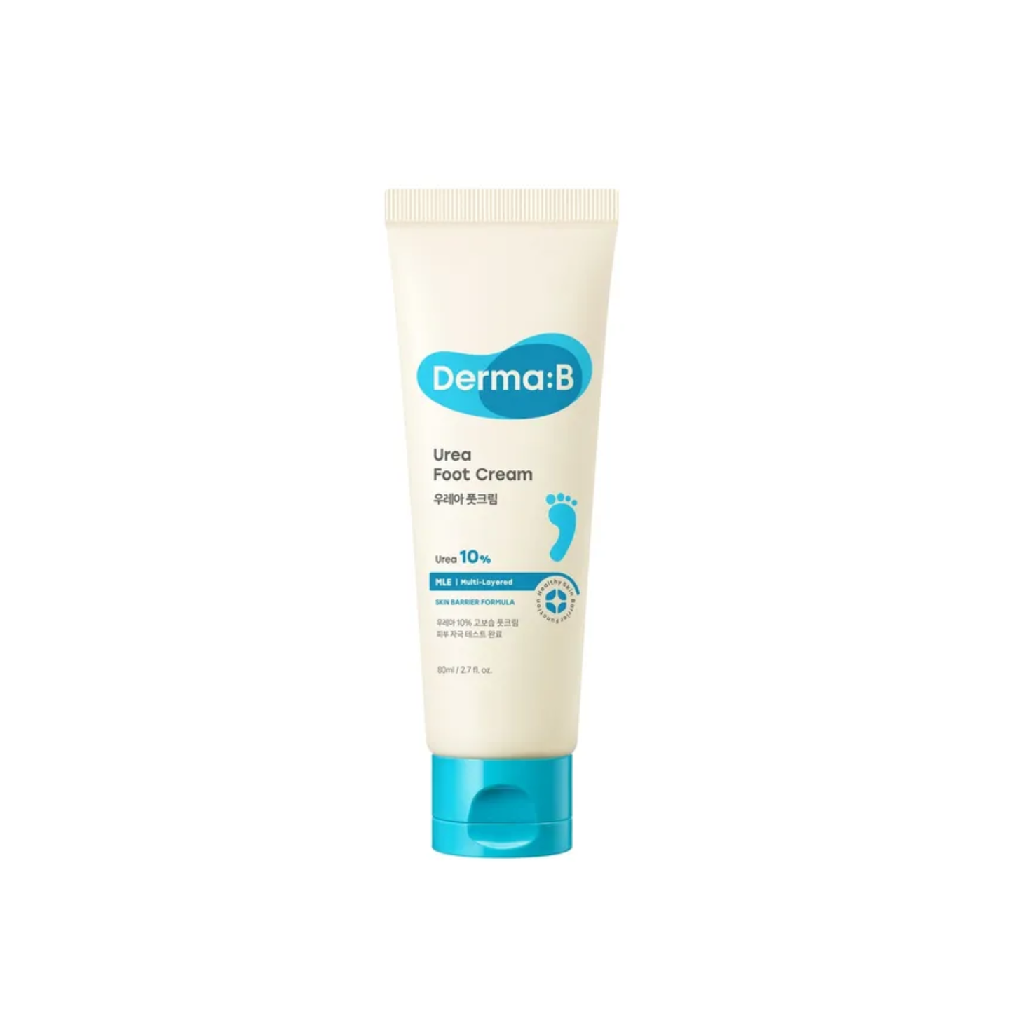 DERMA:B Urea Foot Cream is an intensive moisturizing treatment designed to soften rough, dry, and cracked feet. Formulated with Urea, Shea Butter, Squalane, and nourishing plant oils, it helps gently smooth thickened skin while restoring moisture. Panthenol and Honey Extract provide added comfort, leaving feet feeling softer, smoother, and well cared for with regular use.