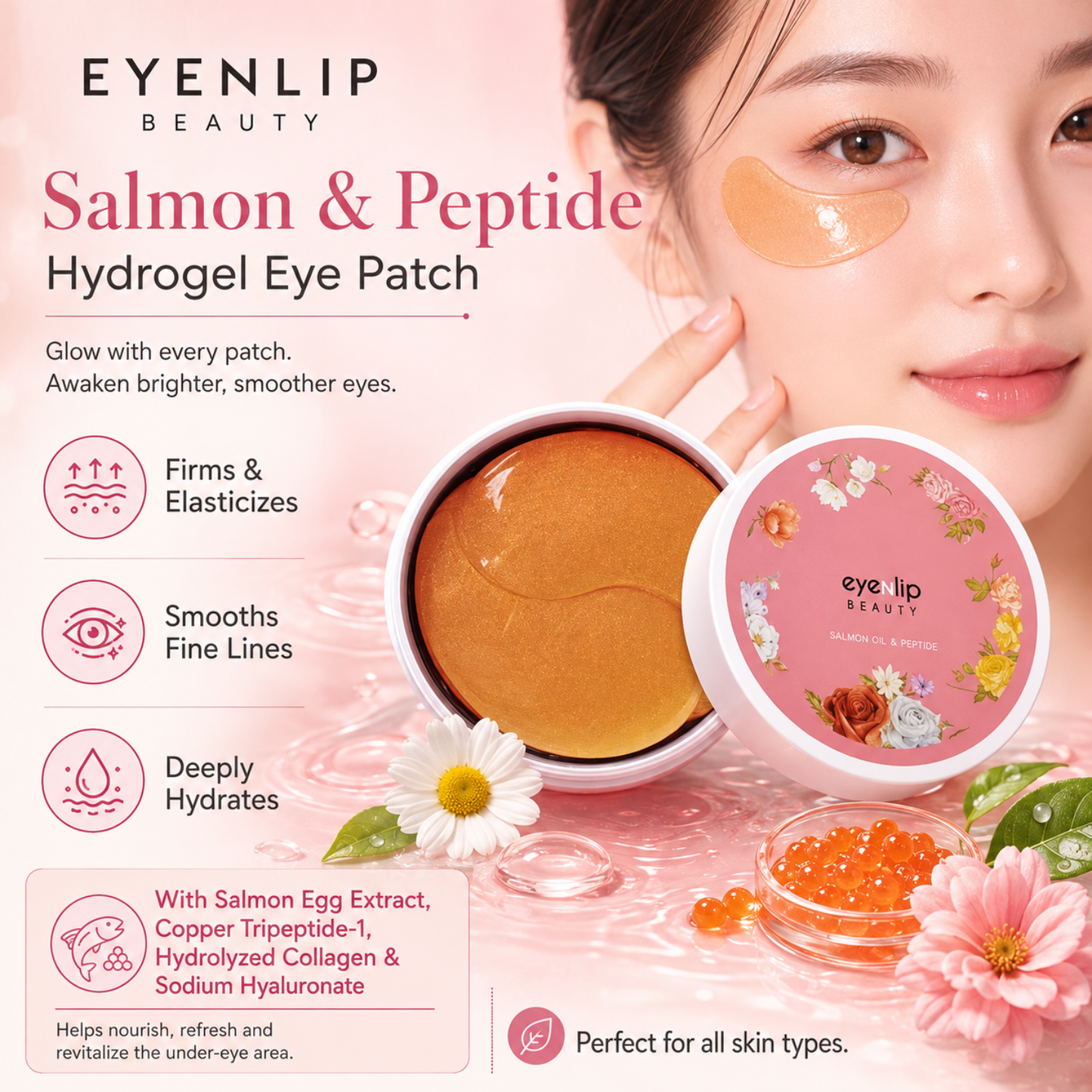 EYENLIP Salmon & Peptide Hydrogel Eye Patch 60ea