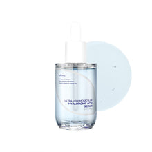 Load image into Gallery viewer, ISNTREE Ultra-Low Molecular Hyaluronic Acid Serum delivers intense hydration deep into the skin with a blend of ultra-low molecular hyaluronic acids. Enriched with ingredients like Madecassoside and Beta-Glucan, it soothes and strengthens the skin barrier, leaving skin plump, smooth, and refreshed. Ideal for dry and dehydrated skin, this serum ensures long-lasting moisture for a healthy, radiant complexion.