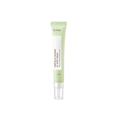 IUNIK Centella Calming AC Spot Cream is a powerful treatment designed to soothe and heal acne-prone skin. With 81.05% Centella Asiatica Extract, it calms irritation and redness, while Niacinamide and Tea Tree Extract help to reduce blemishes and prevent future breakouts. The cream also contains gentle exfoliators like Salicylic Acid and Gluconolactone to unclog pores and improve skin texture, promoting a clearer complexion.