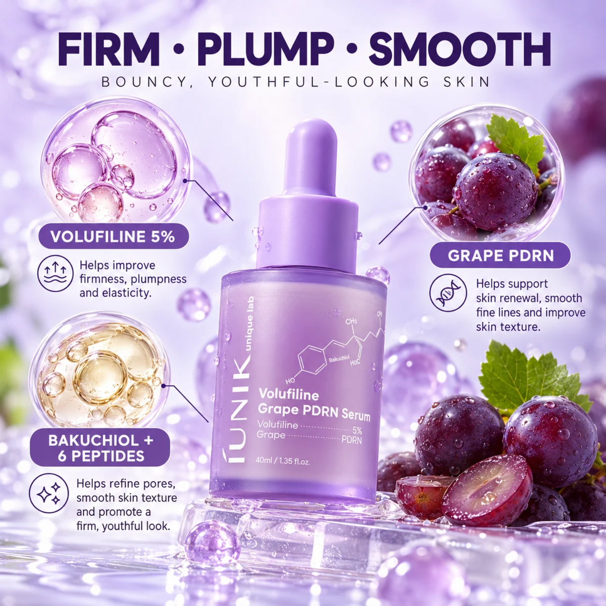 IUNIK Volufiline Grape PDRN Serum 