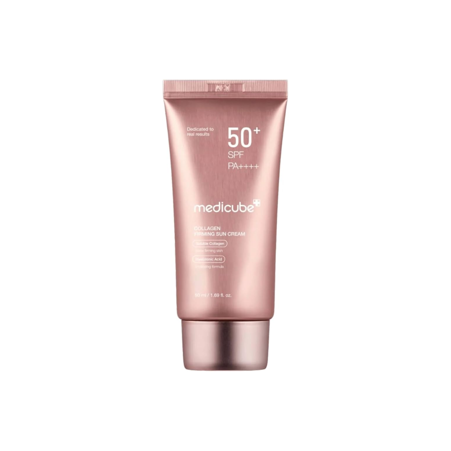 MEDICUBE Collagen Firming Sun Cream is a moisturizing sunscreen that helps protect, hydrate, and improve the look of firmness and elasticity. Formulated with Titanium Dioxide and modern UV filters, it provides broad-spectrum sun protection while Niacinamide helps brighten dull-looking skin. A Quadruple Collagen Complex, multiple forms of Hyaluronic Acid, Panthenol, and Ceramide NP help keep skin plump, smooth, and comfortably hydrated. The formula also contains Adenosine and Amino Acids to support a healthi