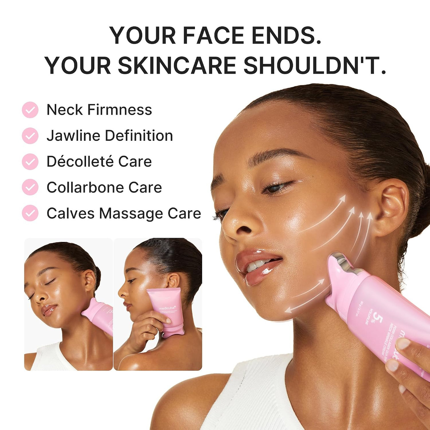 MEDICUBE PDRN Collagen Gua Sha Neck Wrinkle Cream 90g