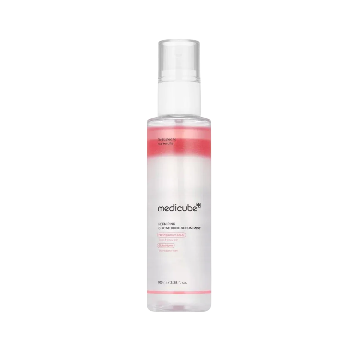 MEDICUBE PDRN Pink Glutathione Serum Mist is a lightweight mist designed to hydrate, brighten, and refresh the skin throughout the day. Formulated with PDRN, Glutathione, and Niacinamide, it helps support skin vitality while improving the look of dull and uneven tone. Collagen Water and moisturizing ingredients deliver instant hydration, while peptides help promote smoother, healthier-looking skin. The fine mist absorbs quickly without stickiness, making it easy to use anytime skin needs a boost of moisture