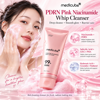 MEDICUBE PDRN Pink Niacinamide Whip Cleanser 120g