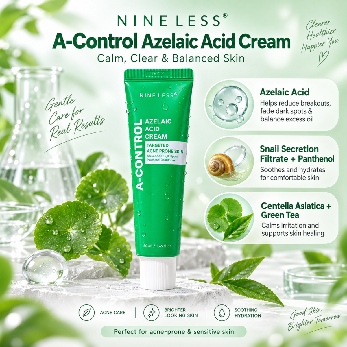 NINELESS A-Control Azelaic Acid Cream 50ml