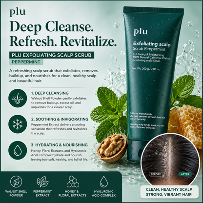 PLU Exfoliating Scalp Scrub Peppermint 200g