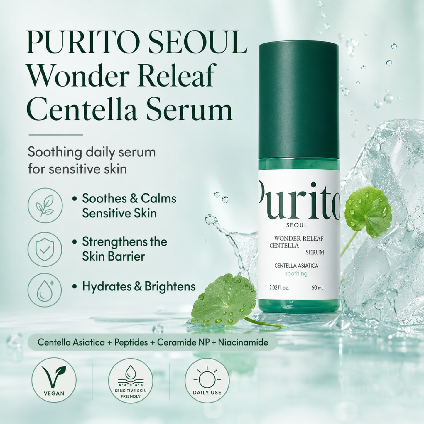 PURITO SEOUL Wonder Releaf Centella Serum 60ml