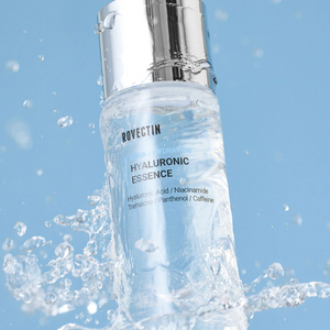 ROVECTIN Aqua Hydration Hyaluronic Essence is a hydrating serum designed to deeply moisturize and rejuvenate the skin. It features multiple forms of Hyaluronic Acid for intense hydration, Niacinamide for skin brightening, and natural extracts like Licorice and Centella Asiatica to soothe and improve skin tone. Ideal for all skin types, this essence promotes a healthy, glowing complexion.