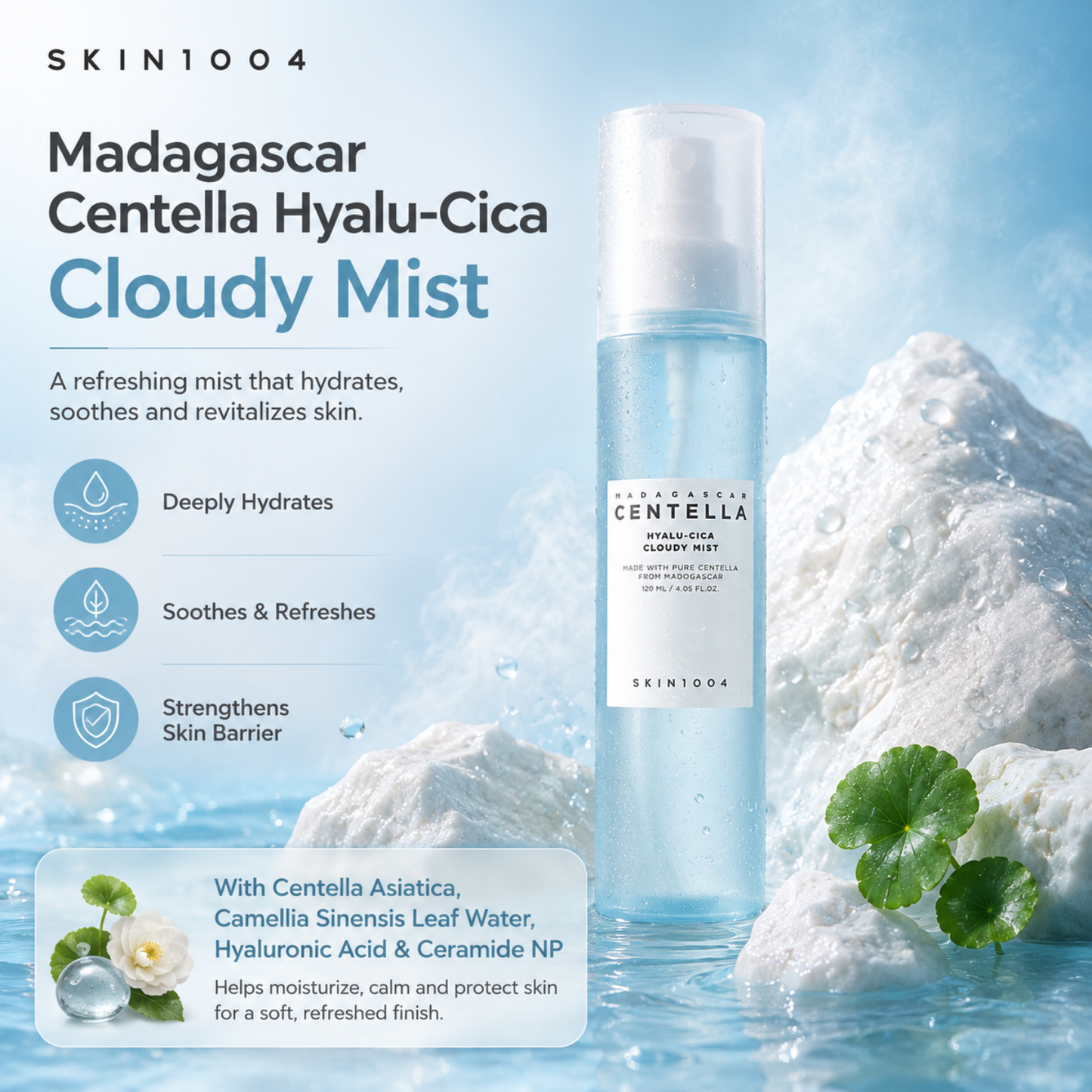 SKIN1004 Madagascar Centella Hyalu-Cica Cloudy Mist 120ml