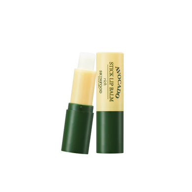 SKINFOOD Avocado Stick Lip Balm #1 Rich delivers intense hydration and nourishment for dry, chapped lips. Formulated with Avocado Oil, Mango Seed Butter, and Beeswax, it creates a protective barrier to lock in moisture and prevent dryness. The smooth, creamy texture glides on effortlessly, leaving lips soft, supple, and deeply conditioned. Perfect for daily use and on-the-go hydration.