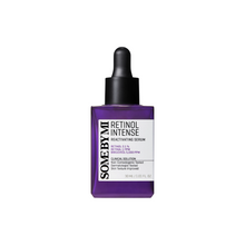 Load image into Gallery viewer, SOME BY MI Retinol Intense Reactivating Serum is formulated to target signs of aging with 0.1% Retinol and Bakuchiol, a gentle alternative to retinol. It helps improve skin texture, reduce the appearance of fine lines, and enhance elasticity. Enriched with soothing ingredients like Centella Asiatica, Panthenol, and Licorice Root Extract, this serum calms and hydrates the skin while boosting radiance. Niacinamide and Peptides work to brighten and firm, making this serum ideal for achieving a smoother, more y