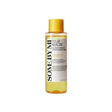 Load image into Gallery viewer, SOME BY MI Yuja Niacin Brightening Toner is packed with 90% Citrus Junos Fruit Extract and 5% Niacinamide to effectively brighten and even out skin tone. This toner helps reduce the appearance of dark spots and hyperpigmentation while providing hydration with ingredients like Glycerin and Panthenol. Infused with antioxidants like Sodium Ascorbyl Phosphate and Tocopherol, it revitalizes and nourishes the skin, leaving it glowing and refreshed. Perfect for those looking to achieve a radiant, brighter complexi