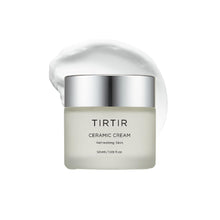 Load image into Gallery viewer, TIRTIR Ceramic Cream is a deeply nourishing moisturizer designed to hydrate and strengthen the skin barrier. Enriched with Polyglutamic Acid, Witch Hazel Extract, Ceramide NP, and Shea Butter, it locks in moisture, soothes irritation, and enhances skin elasticity. Its creamy texture absorbs smoothly, leaving the skin soft, supple, and well-hydrated. Perfect for normal to dry skin types seeking lasting hydration and comfort.