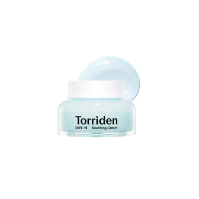 TORRIDEN DIVE-IN Low Molecular Hyaluronic Acid Soothing Cream is a lightweight, hydrating cream formulated to provide deep moisture and calm the skin. Infused with low molecular Hyaluronic Acid in multiple forms, it delivers intense hydration that penetrates deeply, leaving the skin soft and plump. Enriched with Panthenol, Allantoin, and soothing botanical extracts like Witch Hazel and Chamomile, this cream helps to soothe irritation while maintaining the skin’s moisture barrier. Perfect for all skin types,