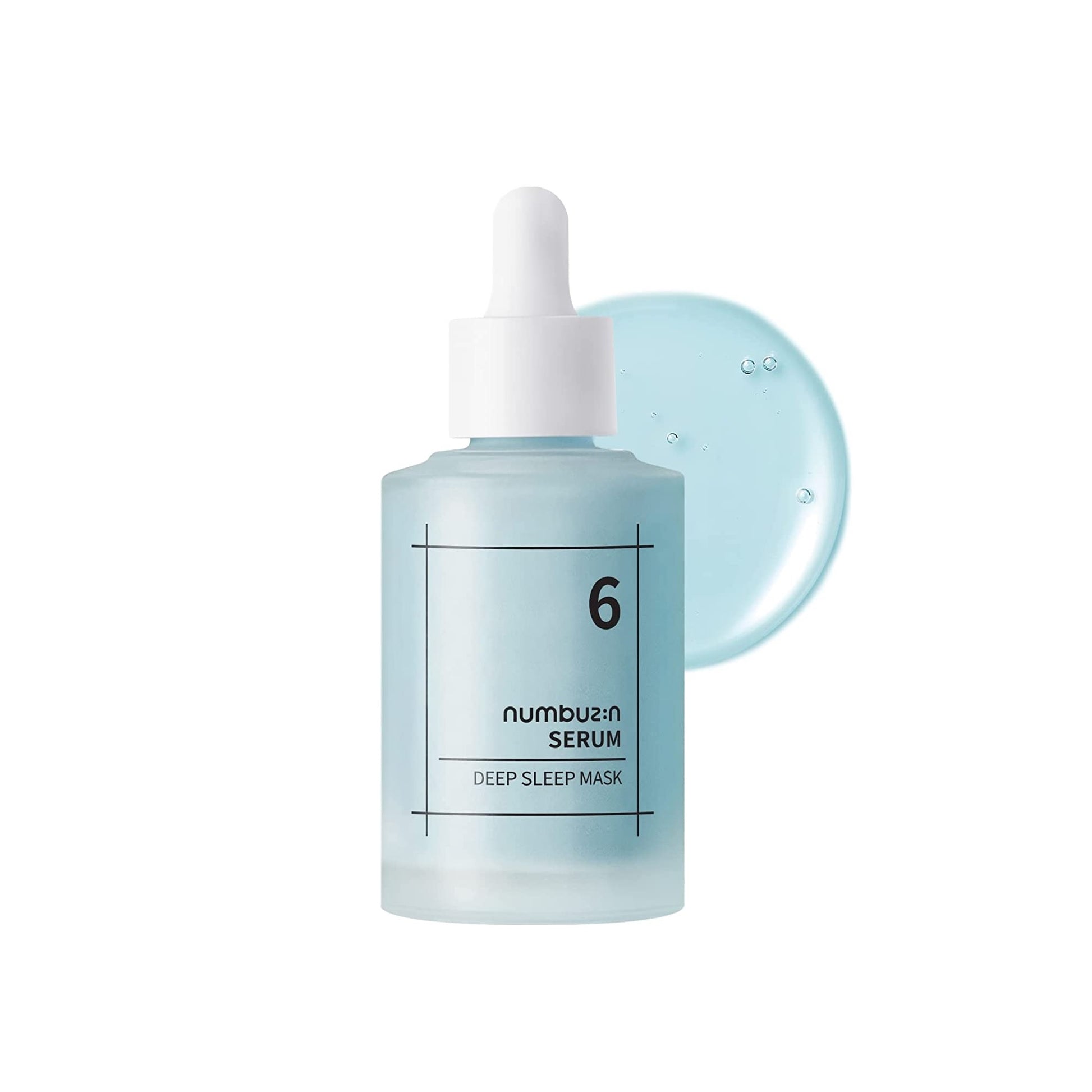 NUMBUZIN No.6 Deep Sleep Mask Serum is a deeply hydrating overnight serum that helps replenish dry, tired-looking skin while you sleep. Formulated with 63% Glacial Water, Niacinamide, multiple types of Hyaluronic Acid, Panthenol, Sodium PCA, and Adenosine, it helps boost moisture, support the skin barrier, and leave skin looking smoother and more refreshed by morning. The lightweight formula also contains Aloe, Turmeric Root Extract, Chlorella Extract, and soothing botanical ingredients to help comfort and 